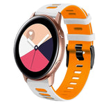 Dây đồng hồ silicone hai màu 20mm, Dành cho Samsung Galaxy Watch 4 Classic 42mm, Dành cho Samsung Galaxy Watch Active 2