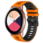 Dây đồng hồ silicone hai màu 20mm, Dành cho Samsung Galaxy Watch 4 Classic 42mm, Dành cho Samsung Galaxy Watch Active 2