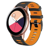 Dây đồng hồ silicone hai màu 20mm, Dành cho Samsung Galaxy Watch 4 Classic 42mm, Dành cho Samsung Galaxy Watch Active 2