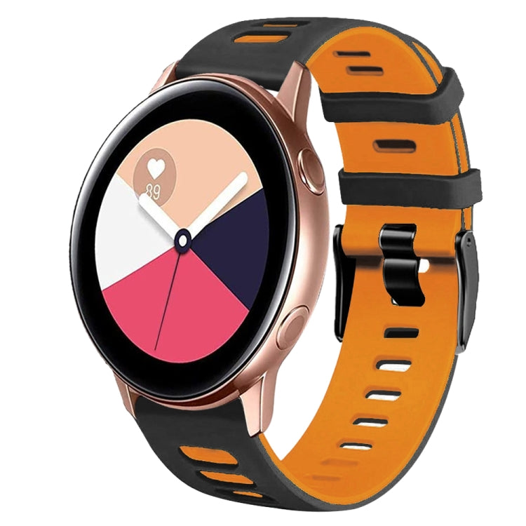 Dây đồng hồ silicone hai màu 20mm, Dành cho Samsung Galaxy Watch 4 Classic 42mm, Dành cho Samsung Galaxy Watch Active 2