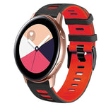 Dây đồng hồ silicone hai màu 20mm, Dành cho Samsung Galaxy Watch 4 Classic 42mm, Dành cho Samsung Galaxy Watch Active 2