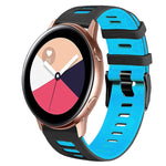 Dây đồng hồ silicone hai màu 20mm, Dành cho Samsung Galaxy Watch 4 Classic 42mm, Dành cho Samsung Galaxy Watch Active 2