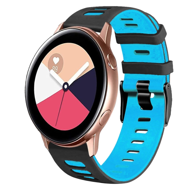 Dây đồng hồ silicone hai màu 20mm, Dành cho Samsung Galaxy Watch 4 Classic 42mm, Dành cho Samsung Galaxy Watch Active 2