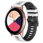 Dây đồng hồ silicone hai màu 20mm, Dành cho Samsung Galaxy Watch 4 Classic 42mm, Dành cho Samsung Galaxy Watch Active 2