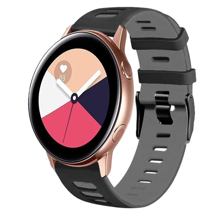 Dây đồng hồ silicone hai màu 20mm, Dành cho Samsung Galaxy Watch 4 Classic 42mm, Dành cho Samsung Galaxy Watch Active 2