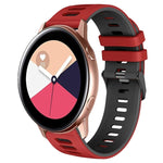 Dây đồng hồ silicone hai màu 20mm, Dành cho Samsung Galaxy Watch 4 Classic 42mm, Dành cho Samsung Galaxy Watch Active 2