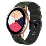 Dây đồng hồ silicone hai màu 20mm, Dành cho Samsung Galaxy Watch 4 Classic 42mm, Dành cho Samsung Galaxy Watch Active 2