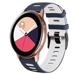 Dây đồng hồ silicone hai màu 20mm, Dành cho Samsung Galaxy Watch 4 Classic 42mm, Dành cho Samsung Galaxy Watch Active 2