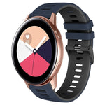 Dây đồng hồ silicone hai màu 20mm, Dành cho Samsung Galaxy Watch 4 Classic 42mm, Dành cho Samsung Galaxy Watch Active 2