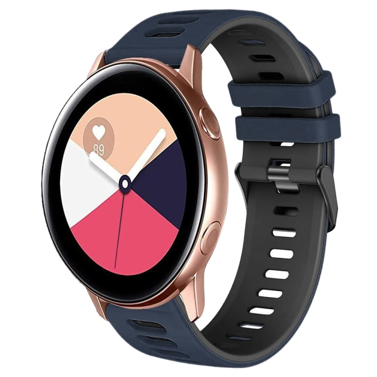 Dây đồng hồ silicone hai màu 20mm, Dành cho Samsung Galaxy Watch 4 Classic 42mm, Dành cho Samsung Galaxy Watch Active 2