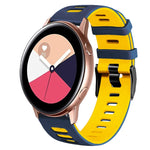Dây đồng hồ silicone hai màu 20mm, Dành cho Samsung Galaxy Watch 4 Classic 42mm, Dành cho Samsung Galaxy Watch Active 2