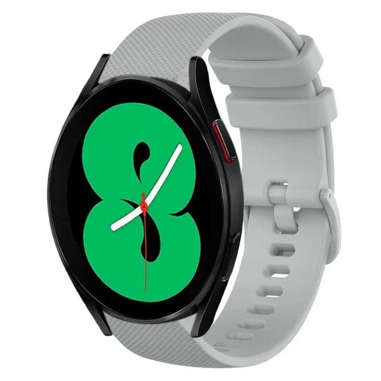 Dây đồng hồ silicone màu trơn kẻ ca-rô 20mm, Dành cho Samsung Galaxy Watch4 44mm, Dành cho Samsung Galaxy Watch4 Classic 46mm, Dành cho Samsung Galaxy Watch4 Classic 42mm, Dành cho Samsung Galaxy Watch Active 2