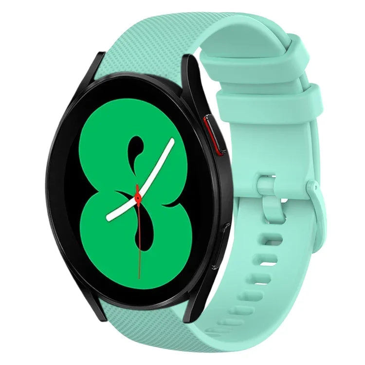 Dây đồng hồ silicone màu trơn kẻ ca-rô 20mm, Dành cho Samsung Galaxy Watch4 44mm, Dành cho Samsung Galaxy Watch4 Classic 46mm, Dành cho Samsung Galaxy Watch4 Classic 42mm, Dành cho Samsung Galaxy Watch Active 2