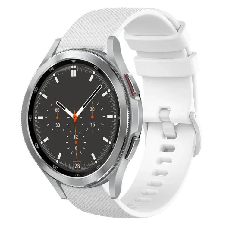 Dây đồng hồ silicone màu trơn kẻ ca-rô 20mm, Dành cho Samsung Galaxy Watch4 44mm, Dành cho Samsung Galaxy Watch4 Classic 46mm, Dành cho Samsung Galaxy Watch4 Classic 42mm, Dành cho Samsung Galaxy Watch Active 2