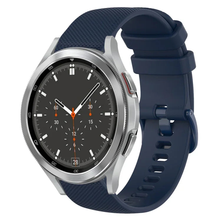 Dây đồng hồ silicone màu trơn kẻ ca-rô 20mm, Dành cho Samsung Galaxy Watch4 44mm, Dành cho Samsung Galaxy Watch4 Classic 46mm, Dành cho Samsung Galaxy Watch4 Classic 42mm, Dành cho Samsung Galaxy Watch Active 2