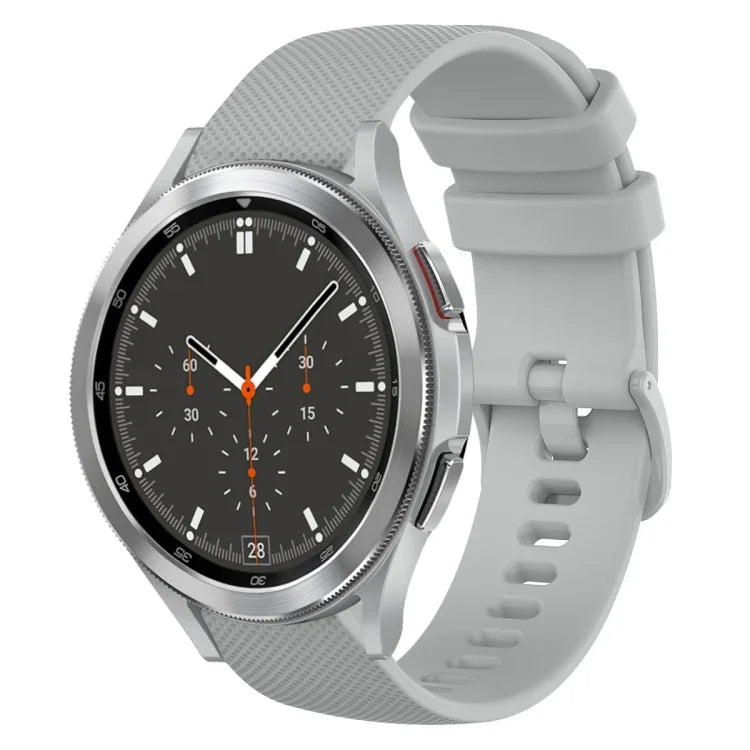 Dây đồng hồ silicone màu trơn kẻ ca-rô 20mm, Dành cho Samsung Galaxy Watch4 44mm, Dành cho Samsung Galaxy Watch4 Classic 46mm, Dành cho Samsung Galaxy Watch4 Classic 42mm, Dành cho Samsung Galaxy Watch Active 2