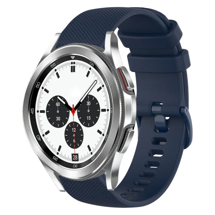 Dây đồng hồ silicone màu trơn kẻ ca-rô 20mm, Dành cho Samsung Galaxy Watch4 44mm, Dành cho Samsung Galaxy Watch4 Classic 46mm, Dành cho Samsung Galaxy Watch4 Classic 42mm, Dành cho Samsung Galaxy Watch Active 2