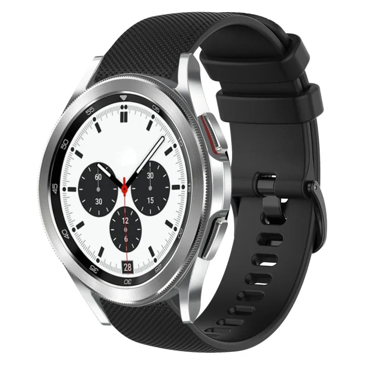 Dây đồng hồ silicone màu trơn kẻ ca-rô 20mm, Dành cho Samsung Galaxy Watch4 44mm, Dành cho Samsung Galaxy Watch4 Classic 46mm, Dành cho Samsung Galaxy Watch4 Classic 42mm, Dành cho Samsung Galaxy Watch Active 2