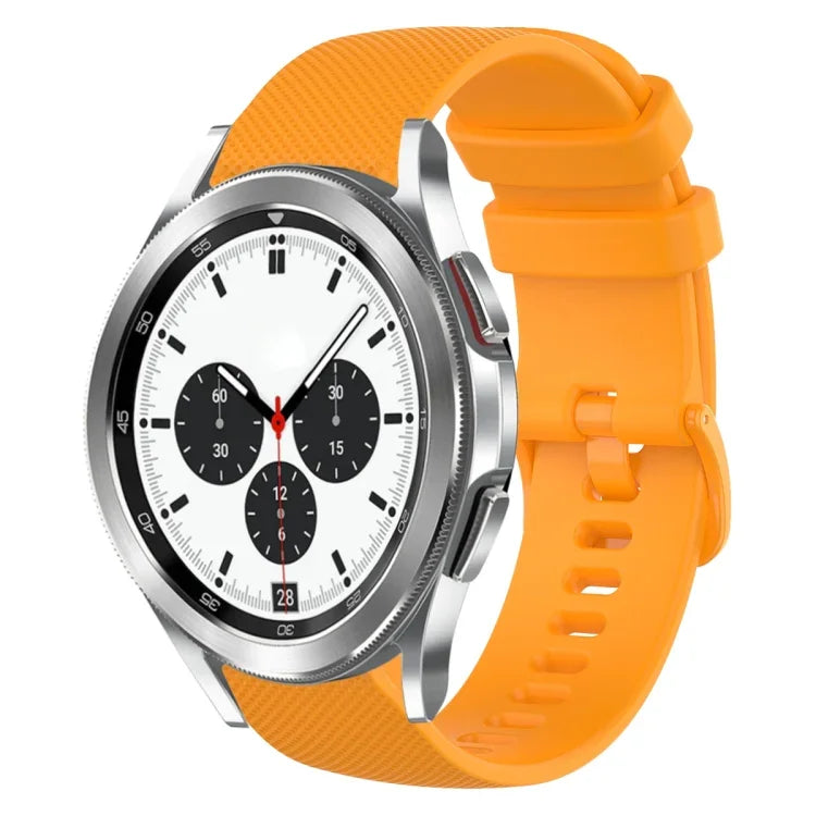 Dây đồng hồ silicone màu trơn kẻ ca-rô 20mm, Dành cho Samsung Galaxy Watch4 44mm, Dành cho Samsung Galaxy Watch4 Classic 46mm, Dành cho Samsung Galaxy Watch4 Classic 42mm, Dành cho Samsung Galaxy Watch Active 2
