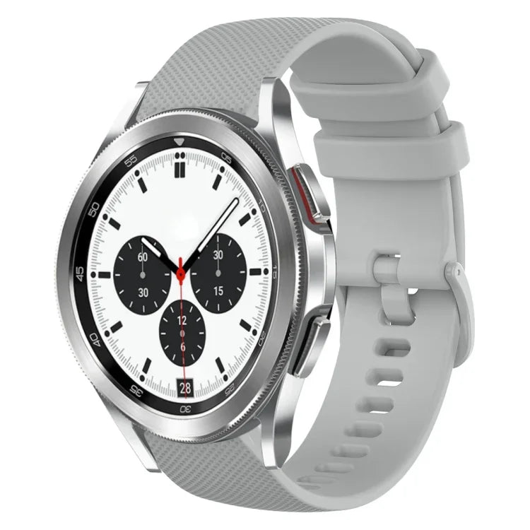 Dây đồng hồ silicone màu trơn kẻ ca-rô 20mm, Dành cho Samsung Galaxy Watch4 44mm, Dành cho Samsung Galaxy Watch4 Classic 46mm, Dành cho Samsung Galaxy Watch4 Classic 42mm, Dành cho Samsung Galaxy Watch Active 2