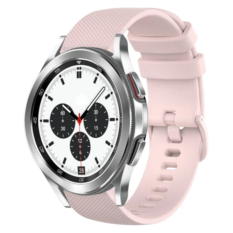 Dây đồng hồ silicone màu trơn kẻ ca-rô 20mm, Dành cho Samsung Galaxy Watch4 44mm, Dành cho Samsung Galaxy Watch4 Classic 46mm, Dành cho Samsung Galaxy Watch4 Classic 42mm, Dành cho Samsung Galaxy Watch Active 2