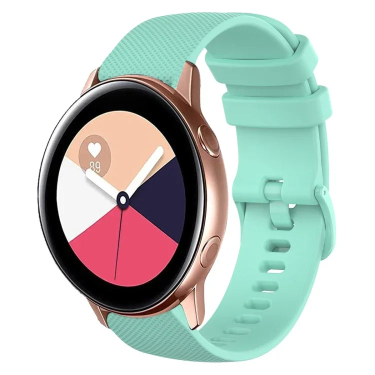 Dây đồng hồ silicone màu trơn kẻ ca-rô 20mm, Dành cho Samsung Galaxy Watch4 44mm, Dành cho Samsung Galaxy Watch4 Classic 46mm, Dành cho Samsung Galaxy Watch4 Classic 42mm, Dành cho Samsung Galaxy Watch Active 2