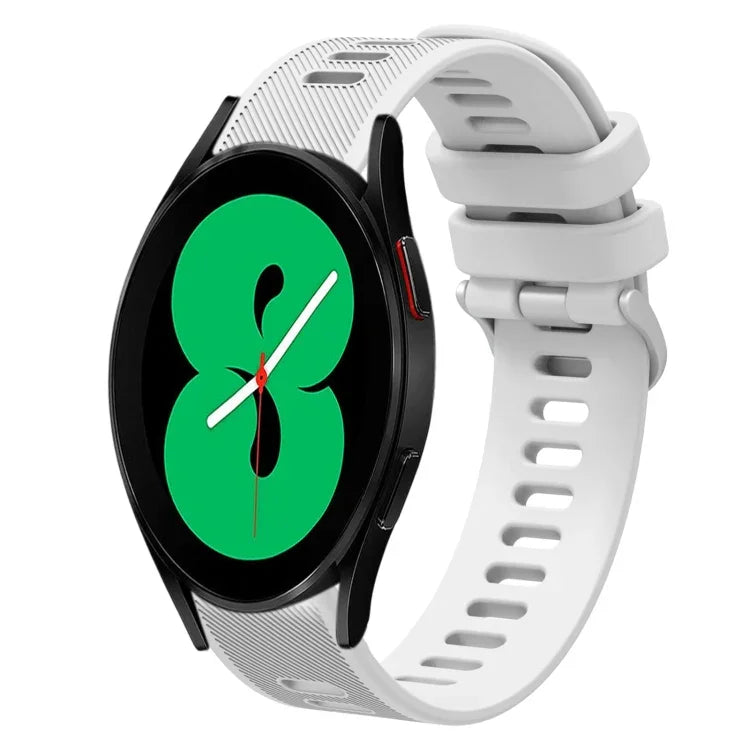 Dây đồng hồ silicone màu trơn vải chéo 20mm, Dành cho Samsung Galaxy Watch4 44mm, Dành cho Samsung Galaxy Watch4 Classic 46mm, Dành cho Samsung Galaxy Watch4 Classic 42mm, Dành cho Samsung Galaxy Watch Active 2