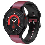 Dây đồng hồ da dán silicone 20mm, Dành cho Samsung Galaxy Watch 5 40mm, Dành cho Samsung Galaxy Watch 5 44mm, Dành cho Samsung Galaxy Watch 5 Pro 45mm, Dành cho Samsung Galaxy Watch 4 40mm, Dành cho Samsung Galaxy Watch 4 44mm