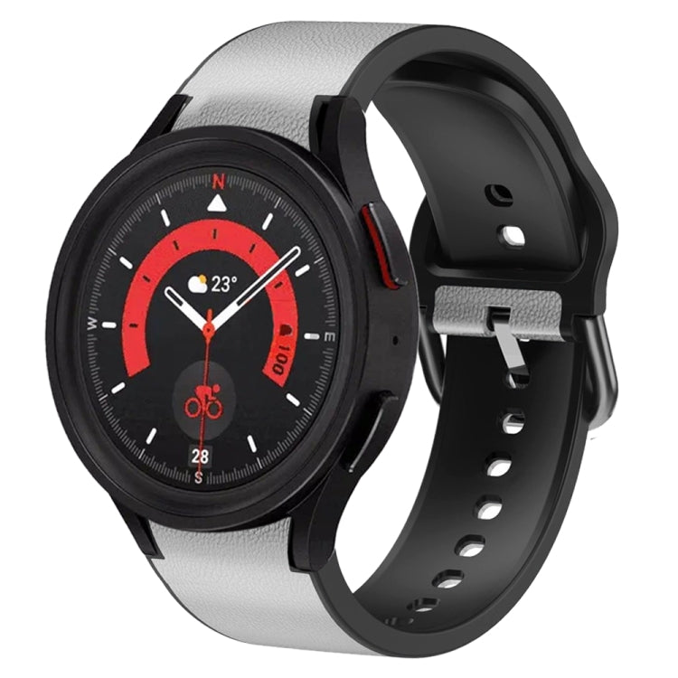 Dây đồng hồ da dán silicone 20mm, Dành cho Samsung Galaxy Watch 5 40mm, Dành cho Samsung Galaxy Watch 5 44mm, Dành cho Samsung Galaxy Watch 5 Pro 45mm, Dành cho Samsung Galaxy Watch 4 40mm, Dành cho Samsung Galaxy Watch 4 44mm