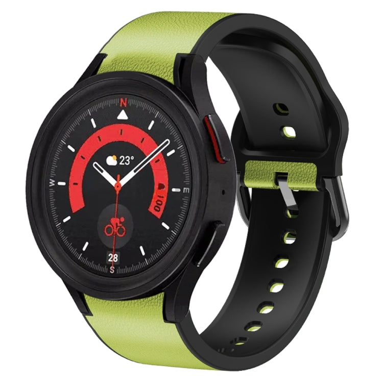 Dây đồng hồ da dán silicone 20mm, Dành cho Samsung Galaxy Watch 5 40mm, Dành cho Samsung Galaxy Watch 5 44mm, Dành cho Samsung Galaxy Watch 5 Pro 45mm, Dành cho Samsung Galaxy Watch 4 40mm, Dành cho Samsung Galaxy Watch 4 44mm