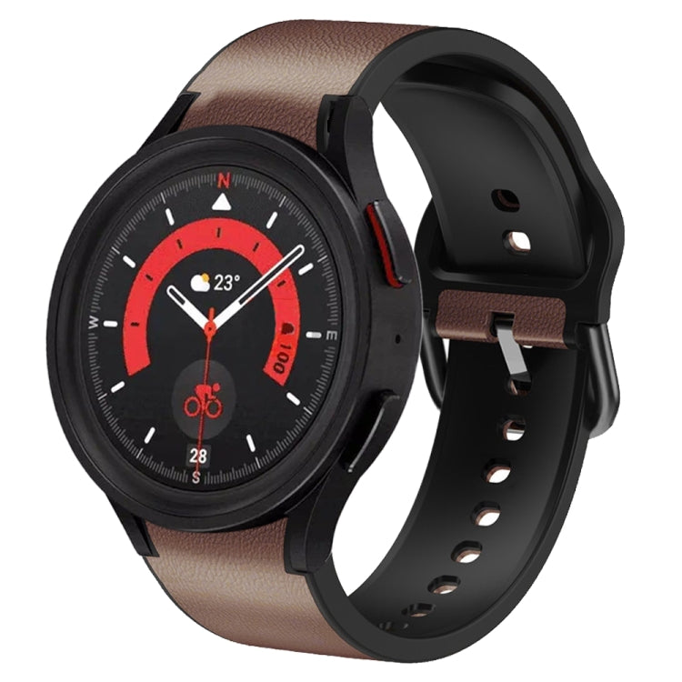 Dây đồng hồ da dán silicone 20mm, Dành cho Samsung Galaxy Watch 5 40mm, Dành cho Samsung Galaxy Watch 5 44mm, Dành cho Samsung Galaxy Watch 5 Pro 45mm, Dành cho Samsung Galaxy Watch 4 40mm, Dành cho Samsung Galaxy Watch 4 44mm