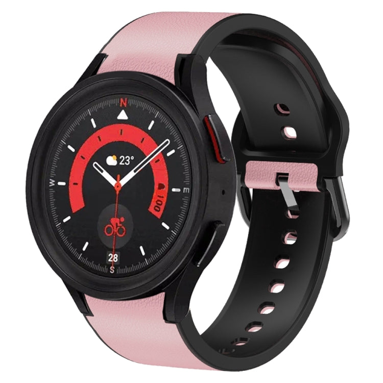 Dây đồng hồ da dán silicone 20mm, Dành cho Samsung Galaxy Watch 5 40mm, Dành cho Samsung Galaxy Watch 5 44mm, Dành cho Samsung Galaxy Watch 5 Pro 45mm, Dành cho Samsung Galaxy Watch 4 40mm, Dành cho Samsung Galaxy Watch 4 44mm