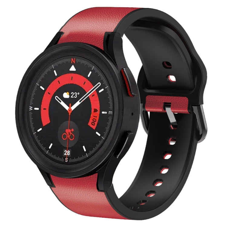 Dây đồng hồ da dán silicone 20mm, Dành cho Samsung Galaxy Watch 5 40mm, Dành cho Samsung Galaxy Watch 5 44mm, Dành cho Samsung Galaxy Watch 5 Pro 45mm, Dành cho Samsung Galaxy Watch 4 40mm, Dành cho Samsung Galaxy Watch 4 44mm