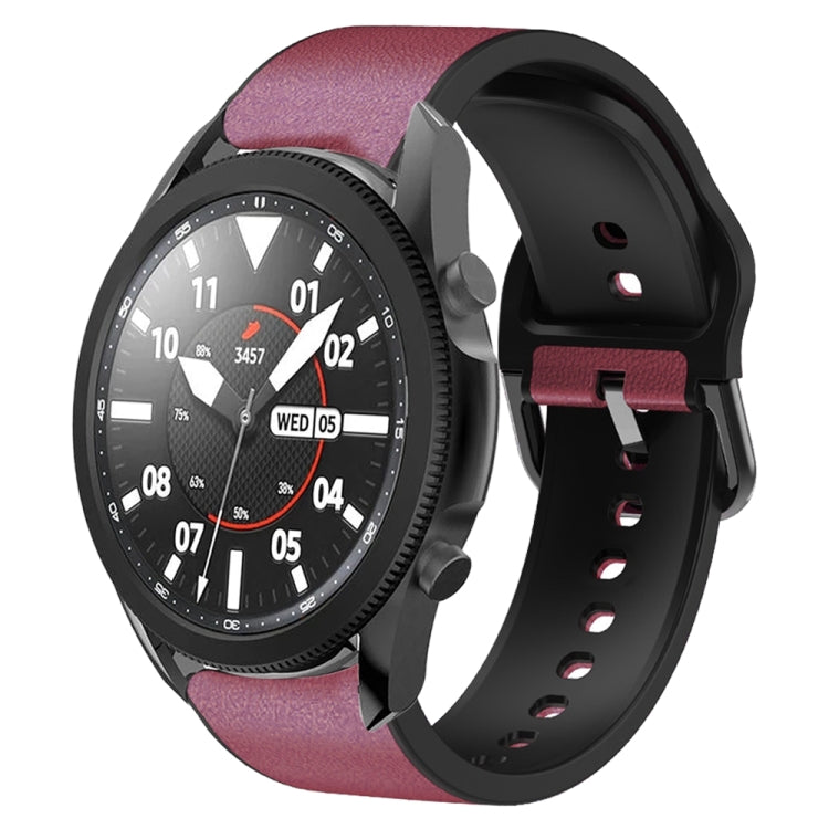 Dây đồng hồ da dán silicone 20mm, Dành cho Samsung Galaxy Watch 5 40mm, Dành cho Samsung Galaxy Watch 5 44mm, Dành cho Samsung Galaxy Watch 5 Pro 45mm, Dành cho Samsung Galaxy Watch 4 40mm, Dành cho Samsung Galaxy Watch 4 44mm