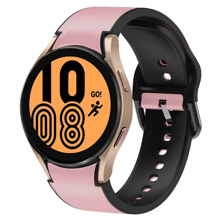 Dây đồng hồ da dán silicone 20mm, Dành cho Samsung Galaxy Watch 5 40mm, Dành cho Samsung Galaxy Watch 5 44mm, Dành cho Samsung Galaxy Watch 5 Pro 45mm, Dành cho Samsung Galaxy Watch 4 40mm, Dành cho Samsung Galaxy Watch 4 44mm