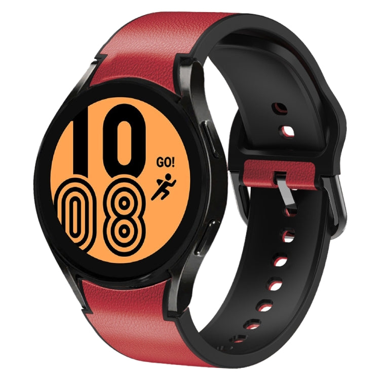 Dây đồng hồ da dán silicone 20mm, Dành cho Samsung Galaxy Watch 5 40mm, Dành cho Samsung Galaxy Watch 5 44mm, Dành cho Samsung Galaxy Watch 5 Pro 45mm, Dành cho Samsung Galaxy Watch 4 40mm, Dành cho Samsung Galaxy Watch 4 44mm