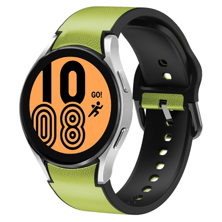 Dây đồng hồ da dán silicone 20mm, Dành cho Samsung Galaxy Watch 5 40mm, Dành cho Samsung Galaxy Watch 5 44mm, Dành cho Samsung Galaxy Watch 5 Pro 45mm, Dành cho Samsung Galaxy Watch 4 40mm, Dành cho Samsung Galaxy Watch 4 44mm