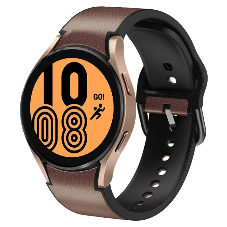 Dây đồng hồ da dán silicone 20mm, Dành cho Samsung Galaxy Watch 5 40mm, Dành cho Samsung Galaxy Watch 5 44mm, Dành cho Samsung Galaxy Watch 5 Pro 45mm, Dành cho Samsung Galaxy Watch 4 40mm, Dành cho Samsung Galaxy Watch 4 44mm