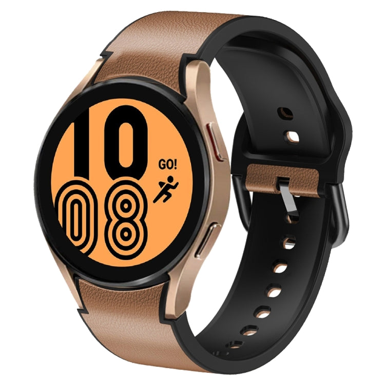 Dây đồng hồ da dán silicone 20mm, Dành cho Samsung Galaxy Watch 5 40mm, Dành cho Samsung Galaxy Watch 5 44mm, Dành cho Samsung Galaxy Watch 5 Pro 45mm, Dành cho Samsung Galaxy Watch 4 40mm, Dành cho Samsung Galaxy Watch 4 44mm