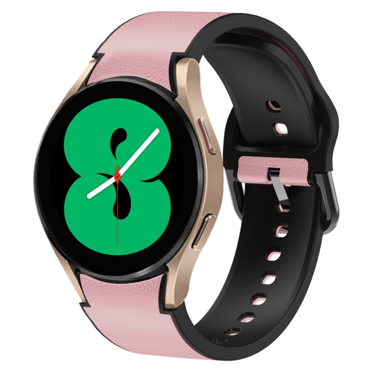 Dây đồng hồ da dán silicone 20mm, Dành cho Samsung Galaxy Watch 5 40mm, Dành cho Samsung Galaxy Watch 5 44mm, Dành cho Samsung Galaxy Watch 5 Pro 45mm, Dành cho Samsung Galaxy Watch 4 40mm, Dành cho Samsung Galaxy Watch 4 44mm