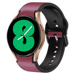 Dây đồng hồ da dán silicone 20mm, Dành cho Samsung Galaxy Watch 5 40mm, Dành cho Samsung Galaxy Watch 5 44mm, Dành cho Samsung Galaxy Watch 5 Pro 45mm, Dành cho Samsung Galaxy Watch 4 40mm, Dành cho Samsung Galaxy Watch 4 44mm
