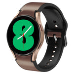 Dây đồng hồ da dán silicone 20mm, Dành cho Samsung Galaxy Watch 5 40mm, Dành cho Samsung Galaxy Watch 5 44mm, Dành cho Samsung Galaxy Watch 5 Pro 45mm, Dành cho Samsung Galaxy Watch 4 40mm, Dành cho Samsung Galaxy Watch 4 44mm