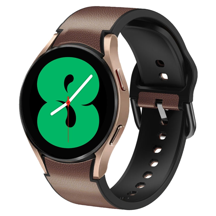 Dây đồng hồ da dán silicone 20mm, Dành cho Samsung Galaxy Watch 5 40mm, Dành cho Samsung Galaxy Watch 5 44mm, Dành cho Samsung Galaxy Watch 5 Pro 45mm, Dành cho Samsung Galaxy Watch 4 40mm, Dành cho Samsung Galaxy Watch 4 44mm