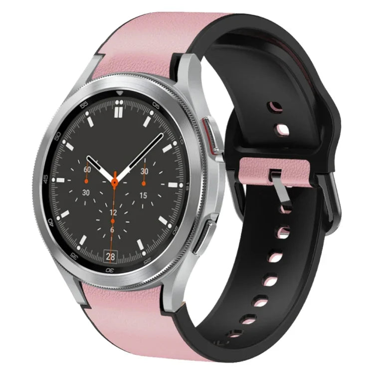 Dây đồng hồ da dán silicone 20mm, Dành cho Samsung Galaxy Watch 4 Classic 46mm, Dành cho Samsung Galaxy Watch 4 Classic 42mm, Dành cho Samsung Galaxy Watch Active 2