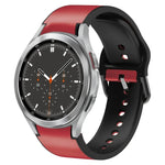 Dây đồng hồ da dán silicone 20mm, Dành cho Samsung Galaxy Watch 4 Classic 46mm, Dành cho Samsung Galaxy Watch 4 Classic 42mm, Dành cho Samsung Galaxy Watch Active 2