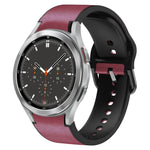 Dây đồng hồ da dán silicone 20mm, Dành cho Samsung Galaxy Watch 4 Classic 46mm, Dành cho Samsung Galaxy Watch 4 Classic 42mm, Dành cho Samsung Galaxy Watch Active 2