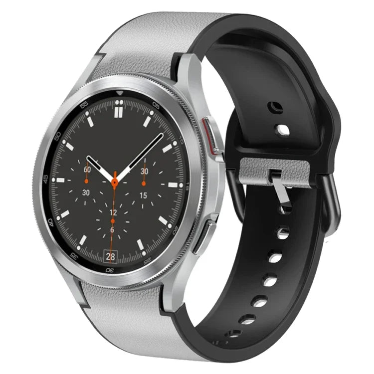 Dây đồng hồ da dán silicone 20mm, Dành cho Samsung Galaxy Watch 4 Classic 46mm, Dành cho Samsung Galaxy Watch 4 Classic 42mm, Dành cho Samsung Galaxy Watch Active 2