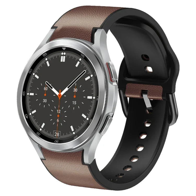 Dây đồng hồ da dán silicone 20mm, Dành cho Samsung Galaxy Watch 4 Classic 46mm, Dành cho Samsung Galaxy Watch 4 Classic 42mm, Dành cho Samsung Galaxy Watch Active 2