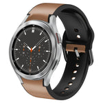 Dây đồng hồ da dán silicone 20mm, Dành cho Samsung Galaxy Watch 4 Classic 46mm, Dành cho Samsung Galaxy Watch 4 Classic 42mm, Dành cho Samsung Galaxy Watch Active 2