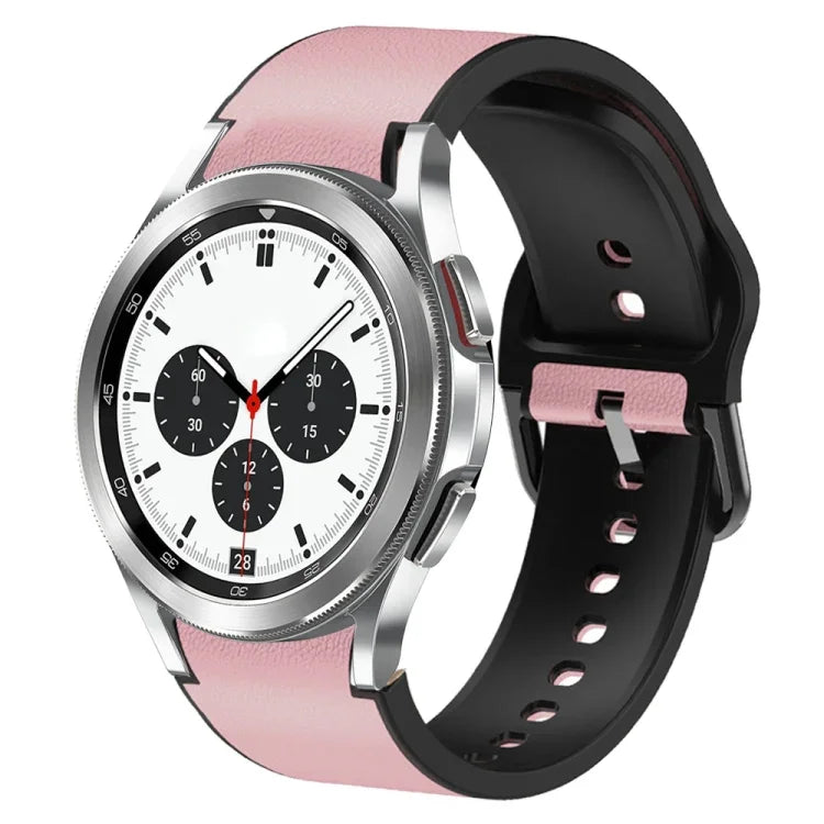 Dây đồng hồ da dán silicone 20mm, Dành cho Samsung Galaxy Watch 4 Classic 46mm, Dành cho Samsung Galaxy Watch 4 Classic 42mm, Dành cho Samsung Galaxy Watch Active 2